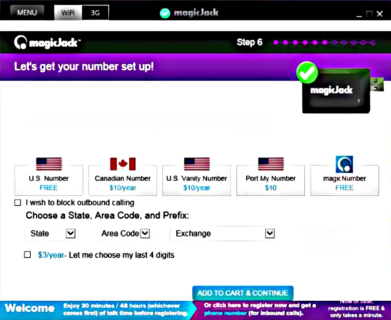 magicJack-Number-Selection-Page