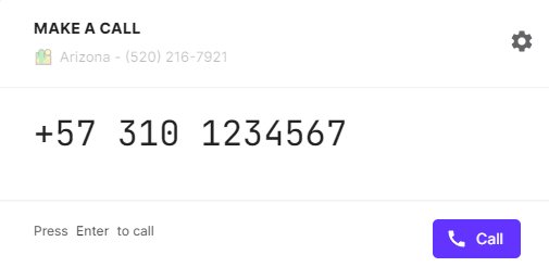 international dialing format for calling Colombia number 
