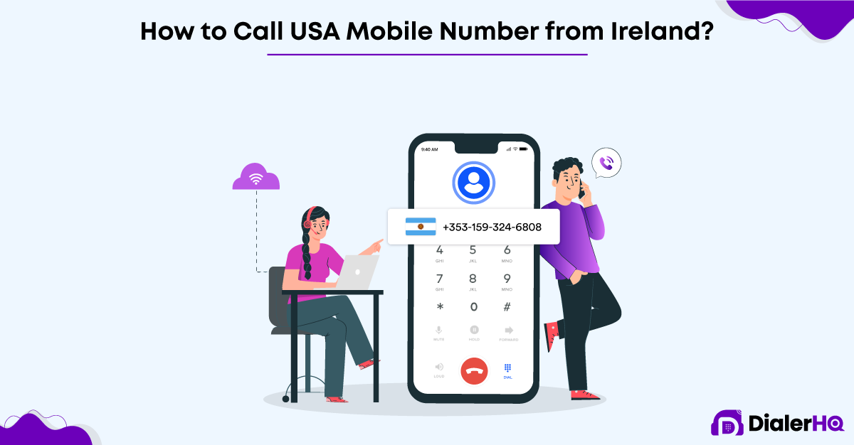 how to call us number from ireland