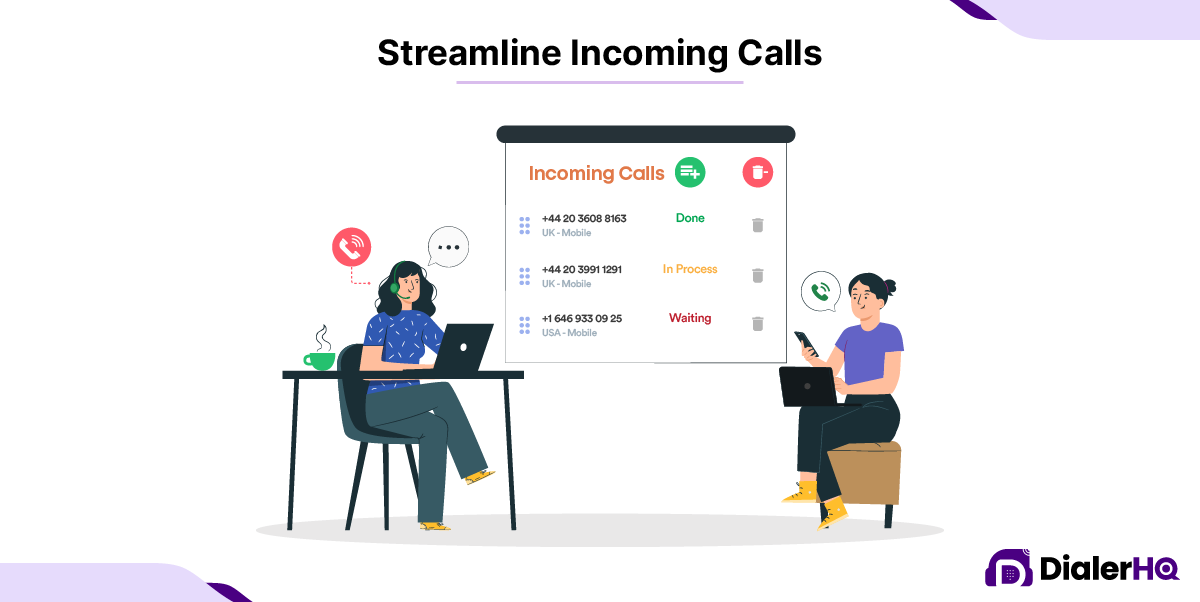 Streamline incoming calls
