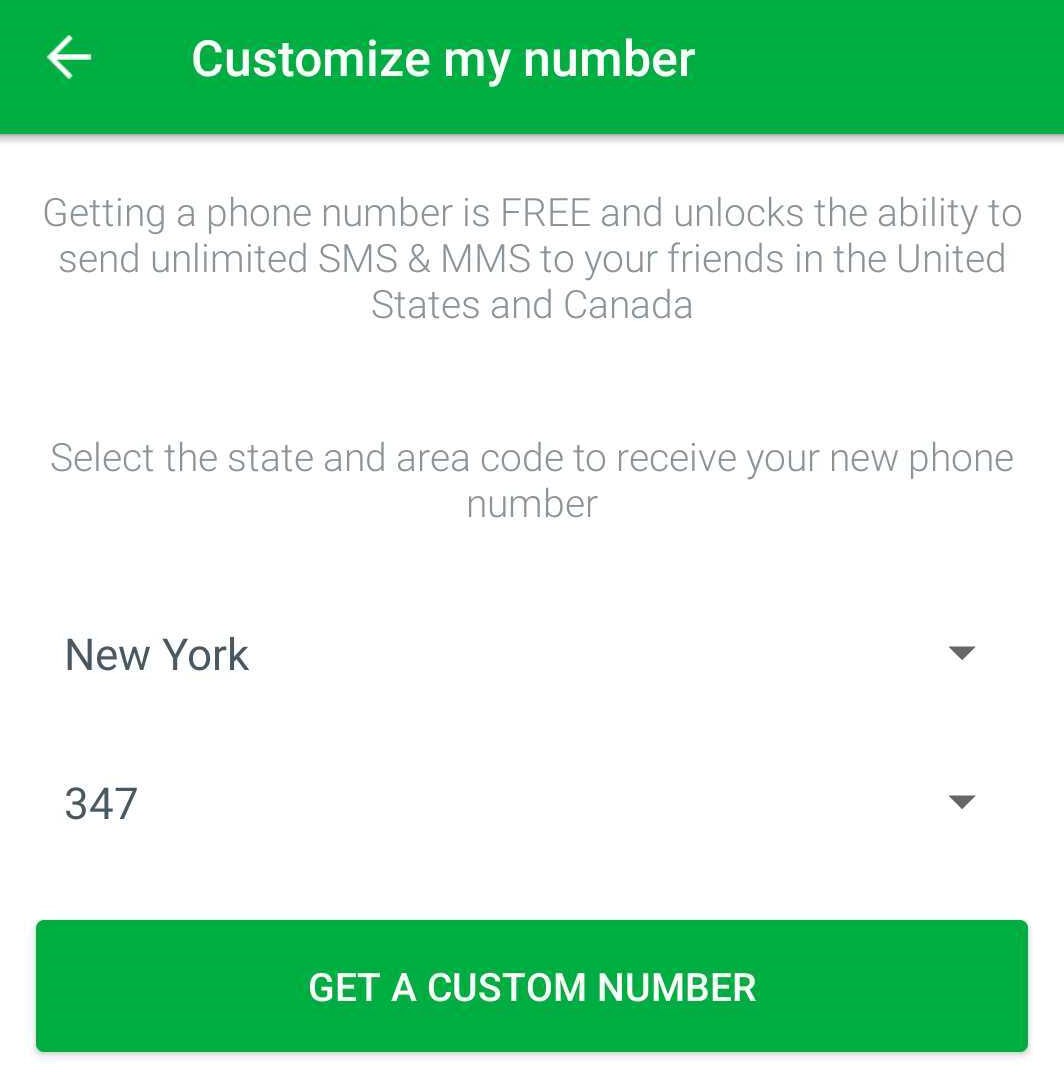 Get a Custom Number